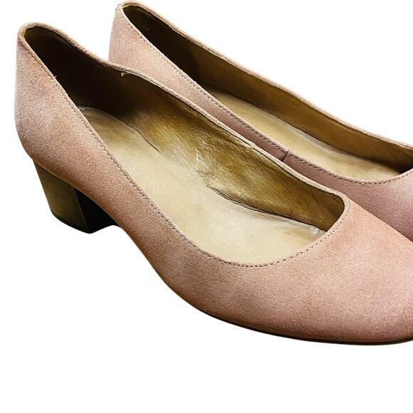 Madewell Ella Suede Pump in Blush DustyClay Size 7.5 Casual Office Classic GUC - Picture 3 of 7
